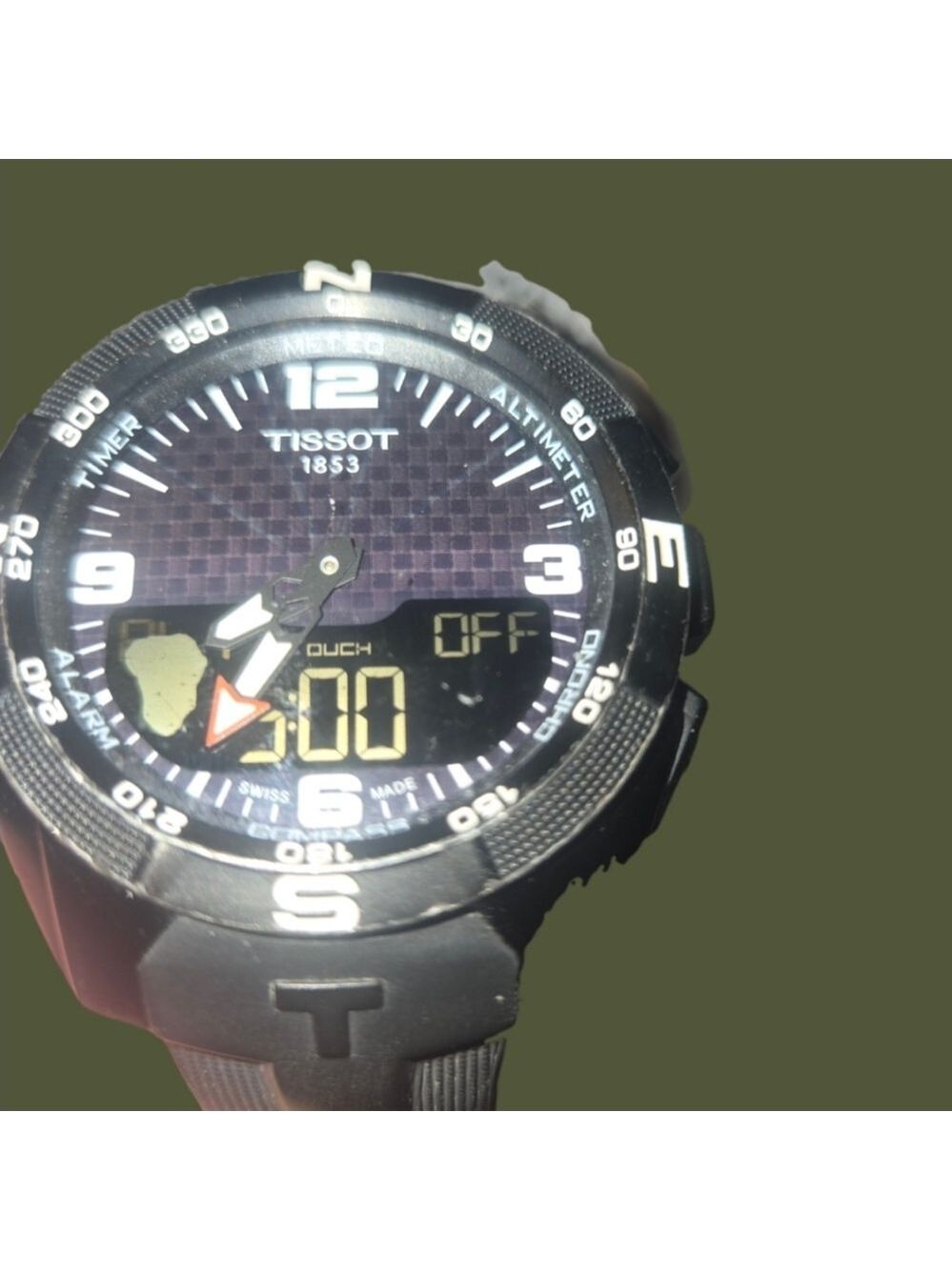 Men's Tissot T-Touch Expert Solar Black and Silver Watch One Size